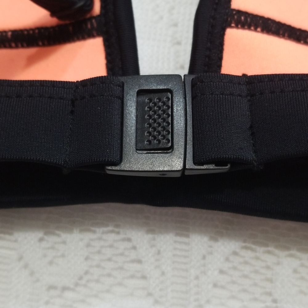 43T Triangl Aqua/orange mesh bikini top, various - Picture 3 of 5
